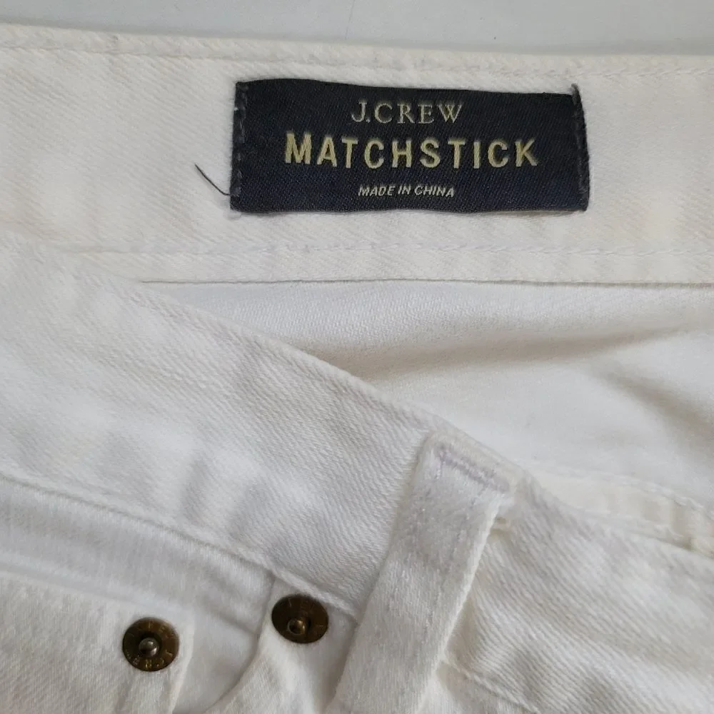J.Crew Matchstick brilliant white jeans skinny